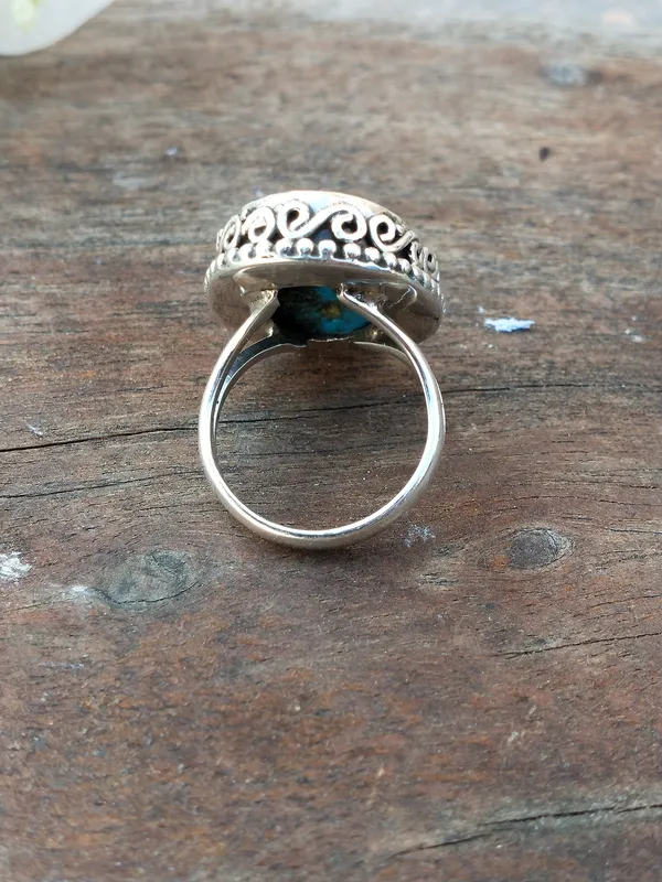 Silver_&_Blue_Sterling_Silver_925_Premium_&_Elegant_Boho_Ring_For_Girls_&_Women