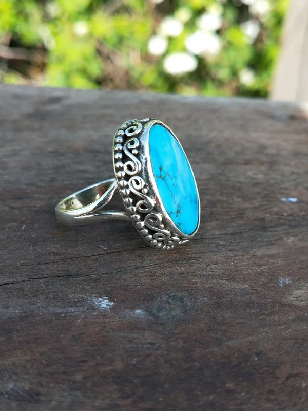 Silver_&_Blue_Sterling_Silver_925_Premium_&_Elegant_Boho_Ring_For_Girls_&_Women