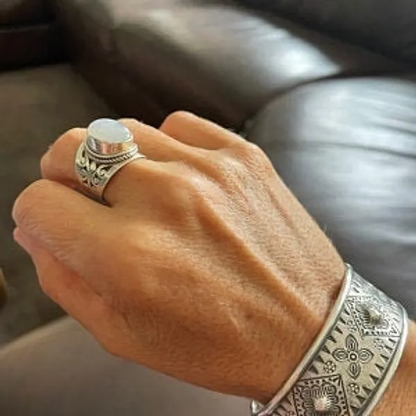 Silver_&_Multicolor_Sterling_Silver_925_Premium_&_Elegant_Boho_Ring_For_Girls_&_Women
