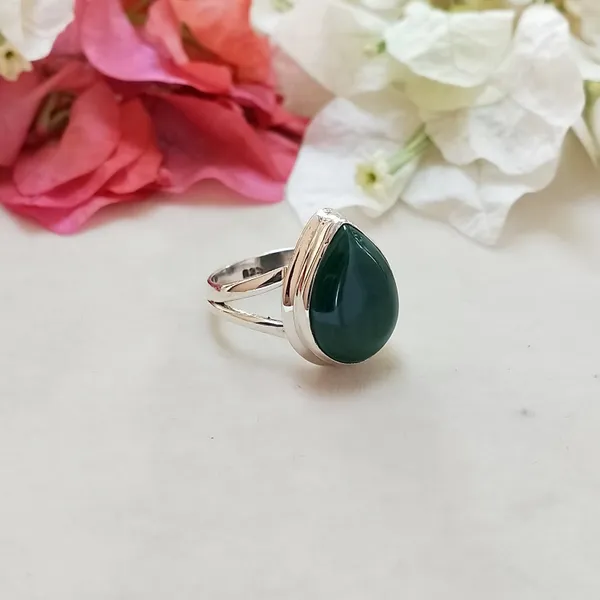 Silver_&_Green_Sterling_Silver_925_Premium_&_Elegant_Boho_Ring_For_Girls_&_Women