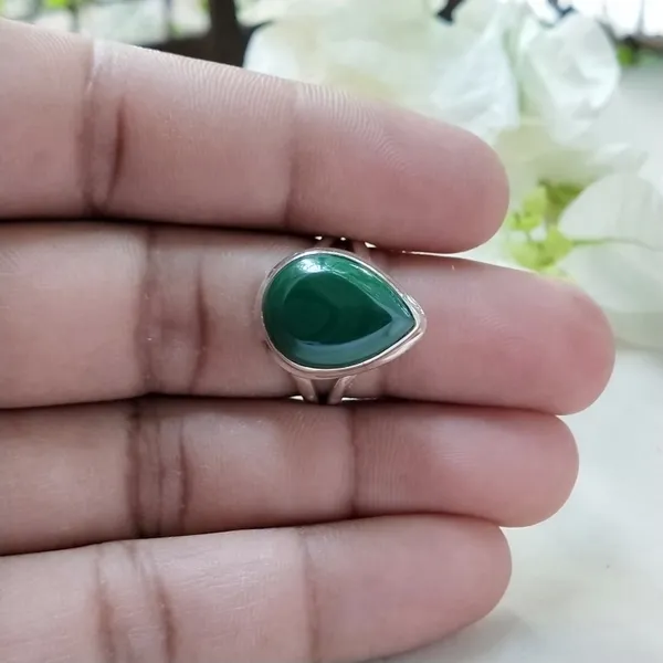 Silver_&_Green_Sterling_Silver_925_Premium_&_Elegant_Boho_Ring_For_Girls_&_Women