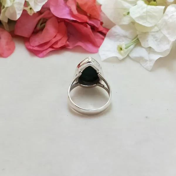 Silver_&_Green_Sterling_Silver_925_Premium_&_Elegant_Boho_Ring_For_Girls_&_Women