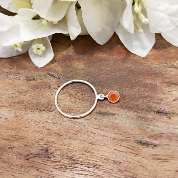 Silver_&_Orange_Sterling_Silver_925_Premium_&_Elegant_Boho_Ring_For_Girls_&_Women