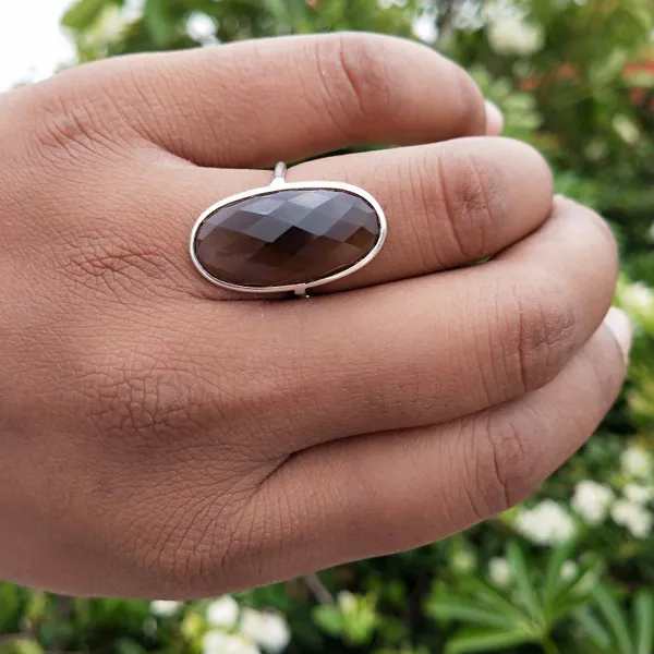 Silver_&_Brown_Sterling_Silver_925_Premium_&_Elegant_Boho_Ring_For_Girls_&_Women