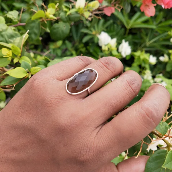 Silver_&_Brown_Sterling_Silver_925_Premium_&_Elegant_Boho_Ring_For_Girls_&_Women