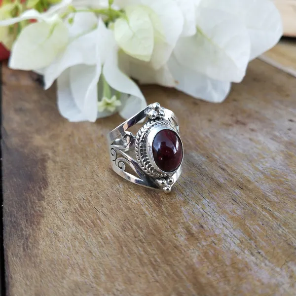 Silver_&_Purple_Sterling_Silver_925_Premium_&_Elegant_Boho_Ring_For_Girls_&_Women