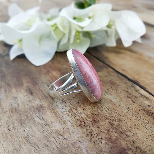 Silver_&_Pink_Sterling_Silver_925_Premium_&_Elegant_Boho_Ring_For_Girls_&_Women