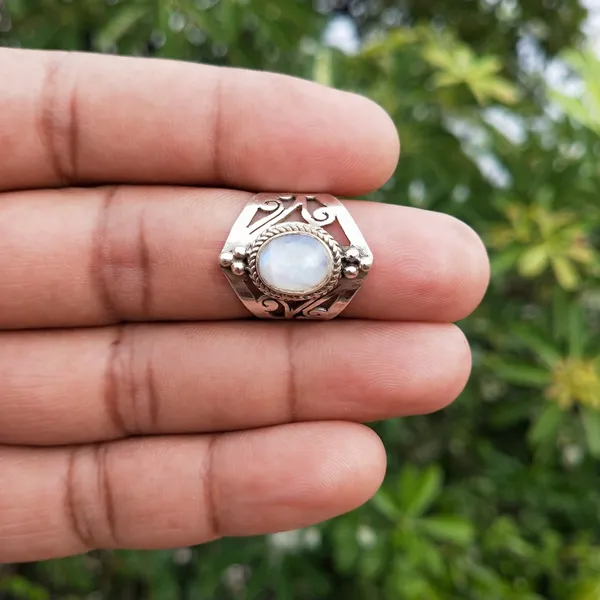 Silver_&_Multicolor_White_Sterling_Silver_925_Premium_&_Elegant_Boho_Ring_For_Girls_&_Women