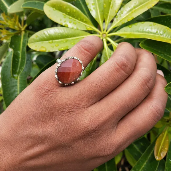 Silver_&_Brown_Sterling_Silver_925_Premium_&_Elegant_Boho_Ring_For_Girls_&_Women