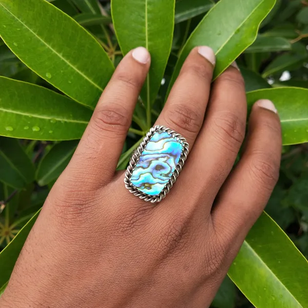 Silver_&_Multicolor_Sterling_Silver_925_Premium_&_Elegant_Boho_Ring_For_Girls_&_Women