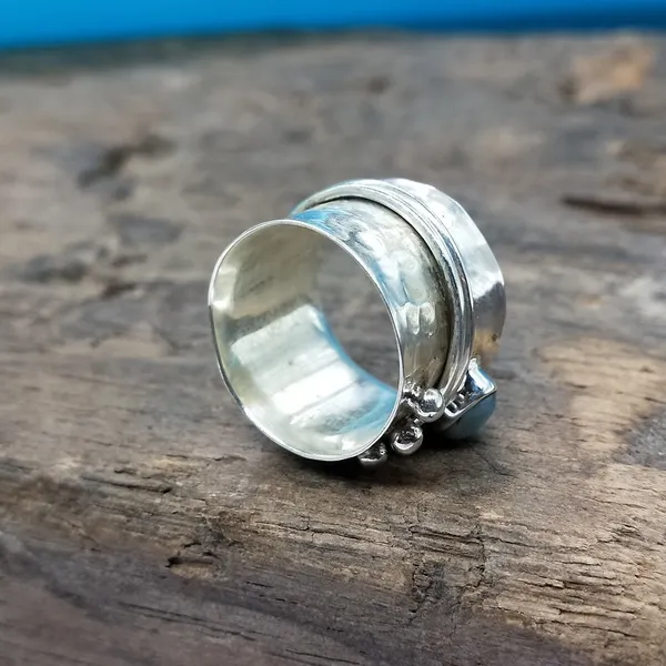 Silver_&_Aqua_Blue_Sterling_Silver_925_Premium_&_Elegant_Handmade_Ring_For_Girls_&_Women
