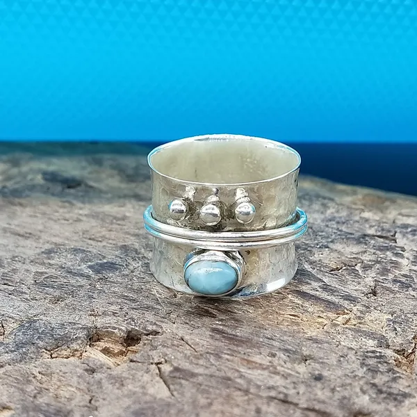 Silver_&_Aqua_Blue_Sterling_Silver_925_Premium_&_Elegant_Handmade_Ring_For_Girls_&_Women