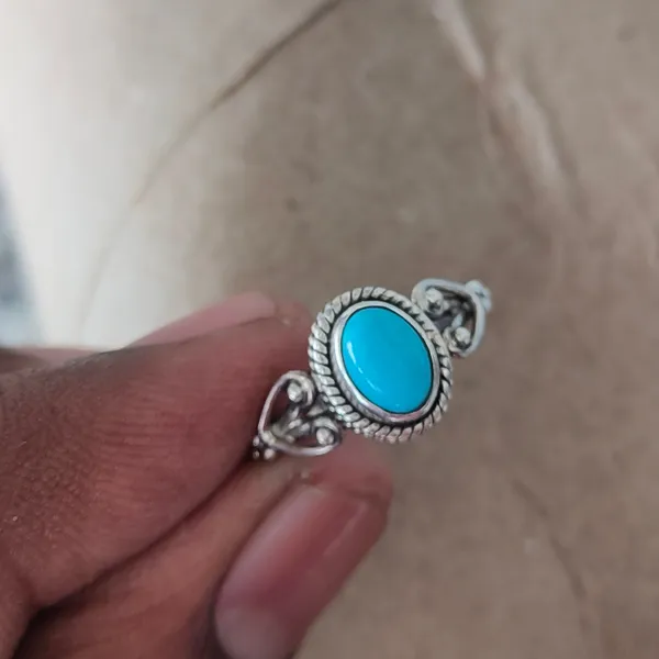 Silver_&_Blue_Sterling_Silver_925_Premium_&_Elegant_Boho_Ring_For_Girls_&_Women