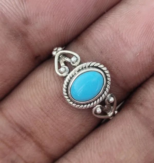 Silver_&_Blue_Sterling_Silver_925_Premium_&_Elegant_Boho_Ring_For_Girls_&_Women