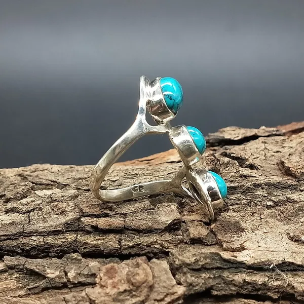 Silver_&_Blue_Sterling_Silver_925_Premium_&_Elegant_Boho_Ring_For_Girls_&_Women