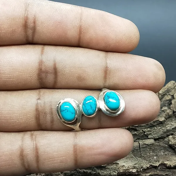 Silver_&_Blue_Sterling_Silver_925_Premium_&_Elegant_Boho_Ring_For_Girls_&_Women