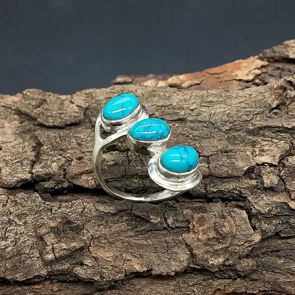 Silver_&_Blue_Sterling_Silver_925_Premium_&_Elegant_Boho_Ring_For_Girls_&_Women