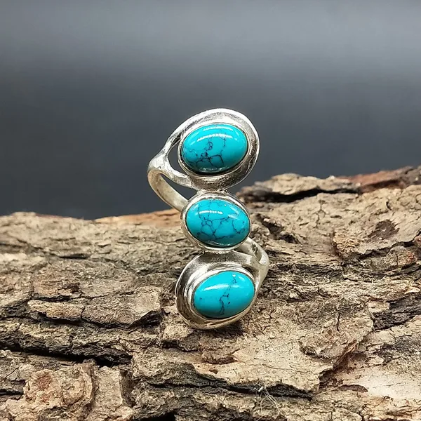 Silver_&_Blue_Sterling_Silver_925_Premium_&_Elegant_Boho_Ring_For_Girls_&_Women