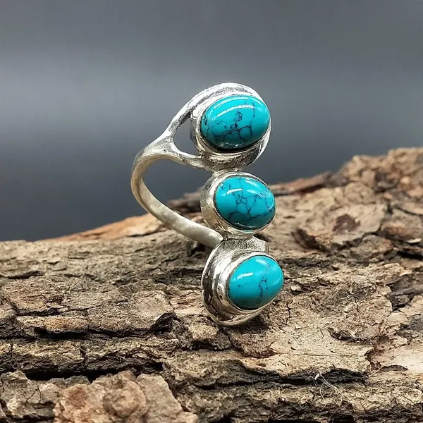 Silver_&_Blue_Sterling_Silver_925_Premium_&_Elegant_Boho_Ring_For_Girls_&_Women