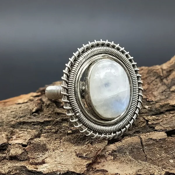 Silver_&_White_With_Blue_Sterling_Silver_925_Premium_&_Elegant_Boho_Ring_For_Girls_&_Women