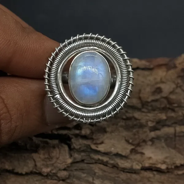 Silver_&_White_With_Blue_Sterling_Silver_925_Premium_&_Elegant_Boho_Ring_For_Girls_&_Women