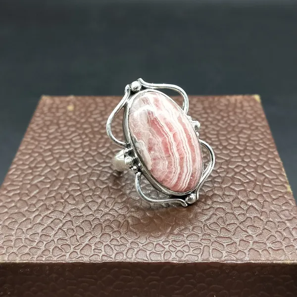 Silver_&_Pink_Sterling_Silver_925_Premium_&_Elegant_Boho_Ring_For_Girls_&_Women