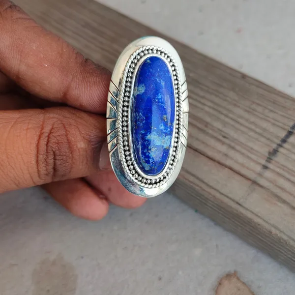 Silver_&_Blue_Sterling_Silver_925_Premium_&_Elegant_Boho_Ring_For_Girls_&_Women