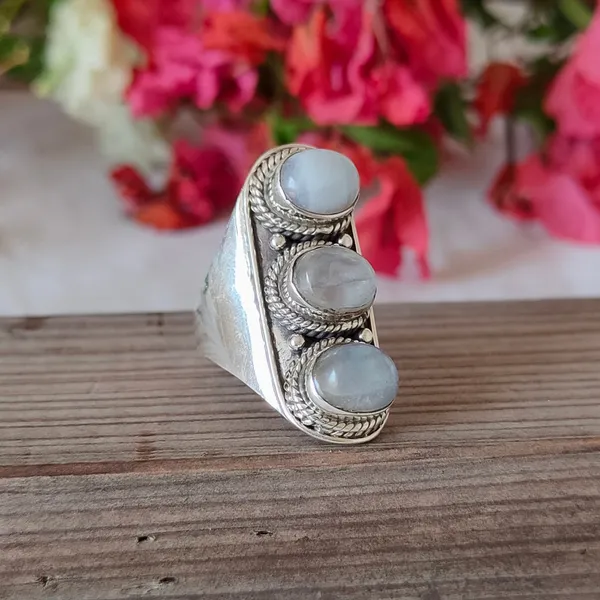 Silver_&_Multicolor_Sterling_Silver_925_Premium_&_Elegant_Boho_Ring_For_Girls_&_Women