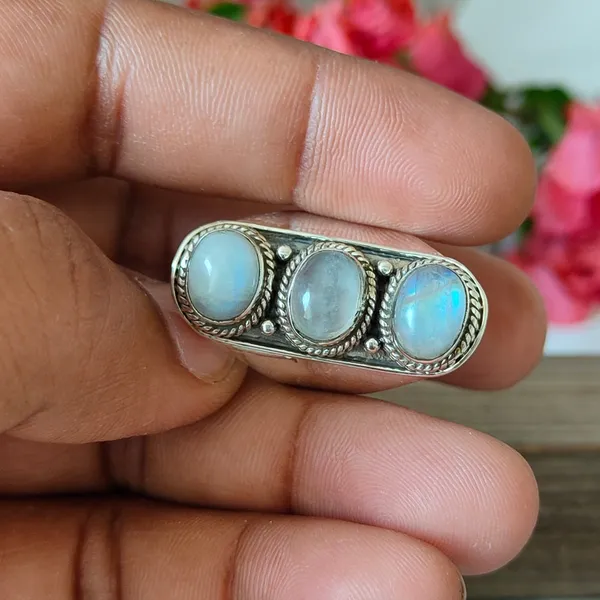 Silver_&_Multicolor_Sterling_Silver_925_Premium_&_Elegant_Boho_Ring_For_Girls_&_Women
