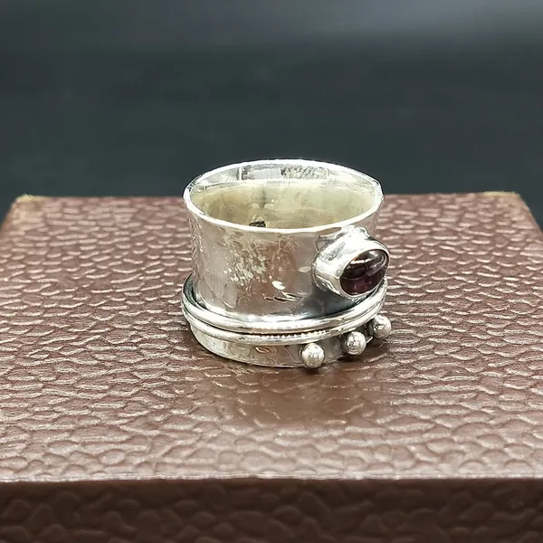 Silver_&_Red_Sterling_Sillver_925_Premium_&_Elegant_Handmade_Ring_For_Girls_&_Women