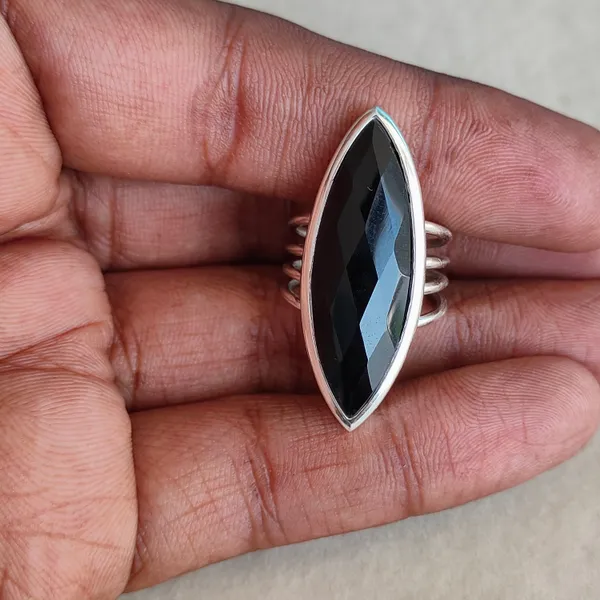 Silver_&_Black_Sterling_Silver_925_Premium_&_Elegant_Boho_Ring_For_Girls_&_Women