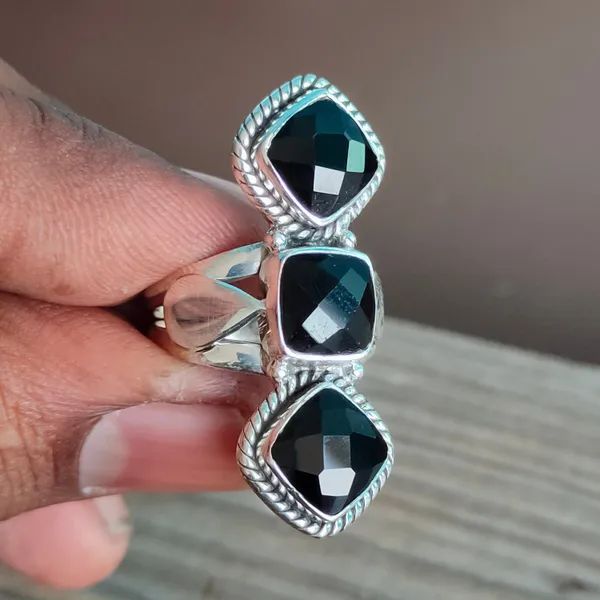 Silver_&_Black_Sterling_Silver_925_Premium_&_Elegant_Boho_Ring_For_Girls_&_Women