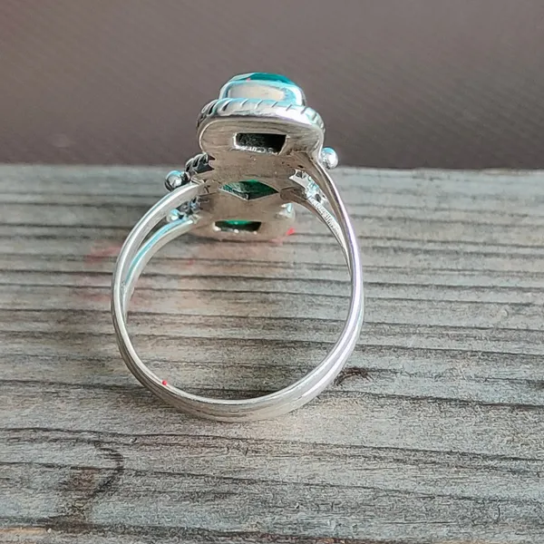 Silver_&_Green_Sterling_Silver_925_Premium_&_Elegant_Boho_Ring_For_Girls_&_Women