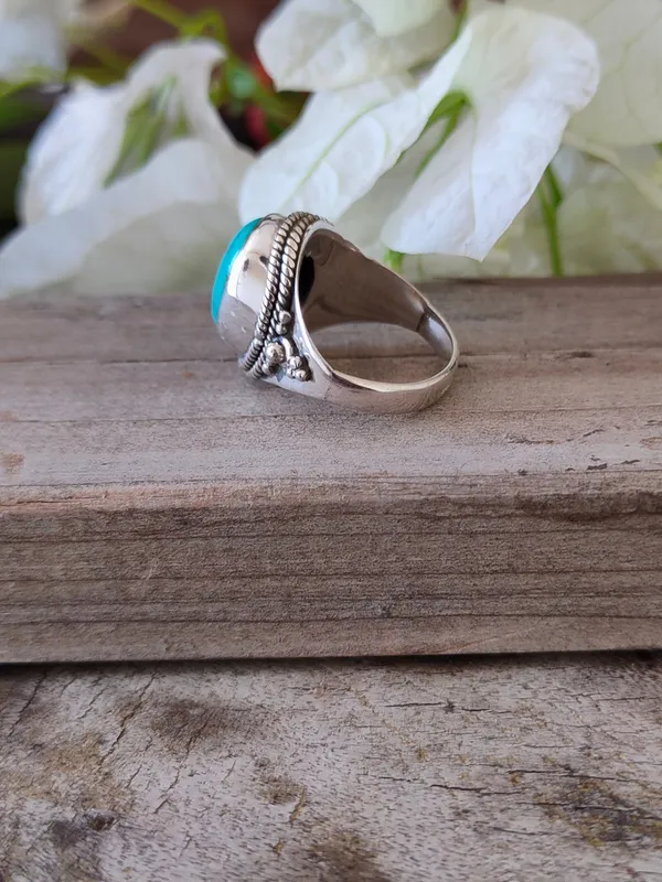 Silver_&_Green_Sterling_Silver_925_Premium_&_Elegant_Boho_Ring_For_Girls_&_Women