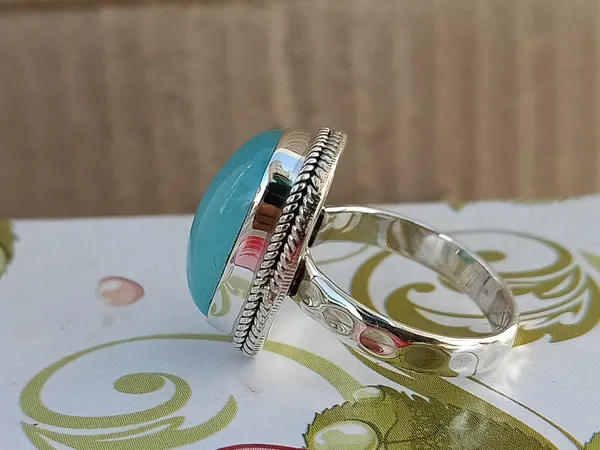 Silver_&_Blue_Sterling_Silver_925_Premium_&_Elegant_Boho_Ring_For_Girls_&_Women
