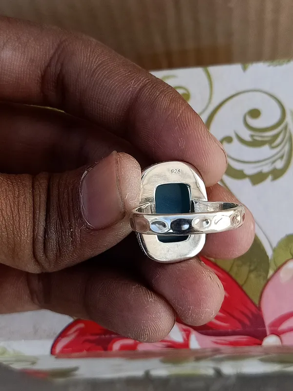 Silver_&_Blue_Sterling_Silver_925_Premium_&_Elegant_Boho_Ring_For_Girls_&_Women