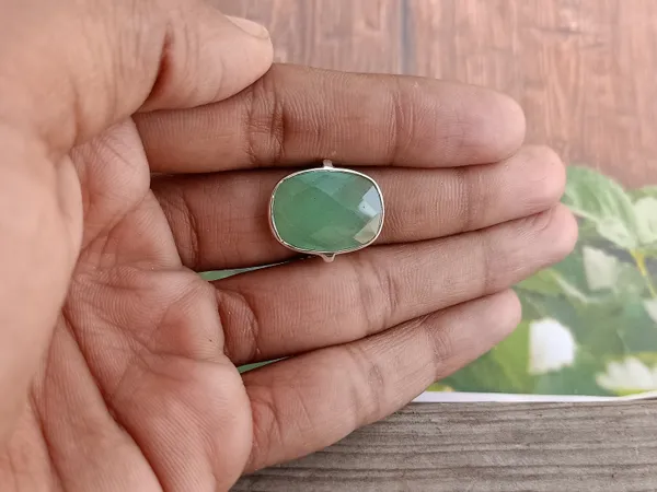 Silver_&_Green_Sterling_Silver_925_Premium_&_Elegant_Boho_Ring_For_Girls_&_Women