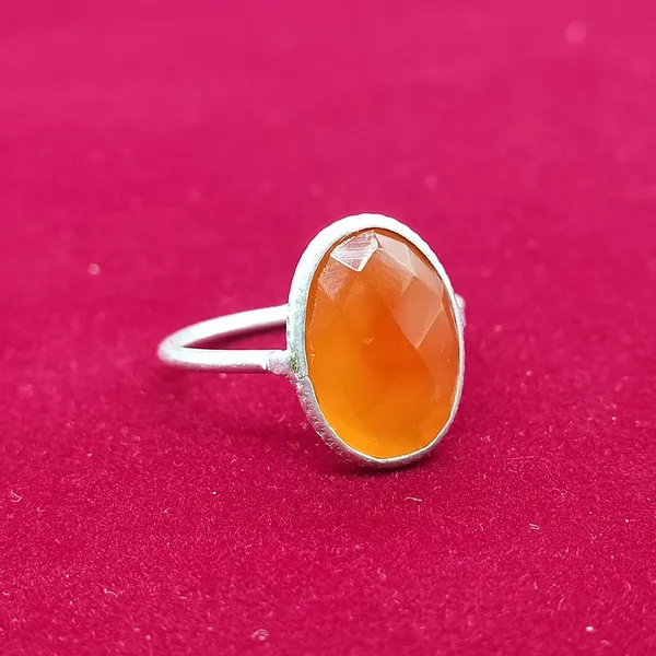 Silver_&_Orange_Sterling_Silver_925_Premium_&_Elegant_Boho_Ring_For_Girls_&_Women