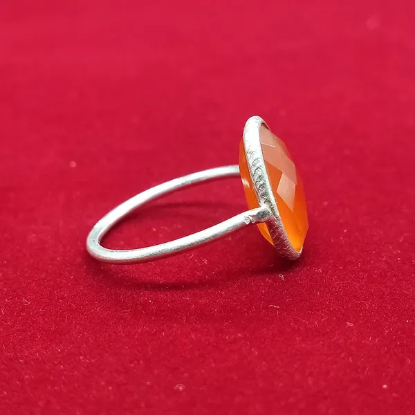 Silver_&_Orange_Sterling_Silver_925_Premium_&_Elegant_Boho_Ring_For_Girls_&_Women