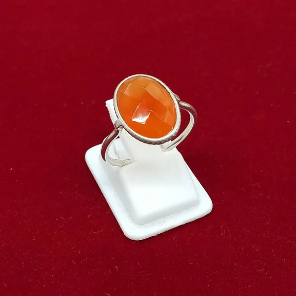 Silver_&_Orange_Sterling_Silver_925_Premium_&_Elegant_Boho_Ring_For_Girls_&_Women