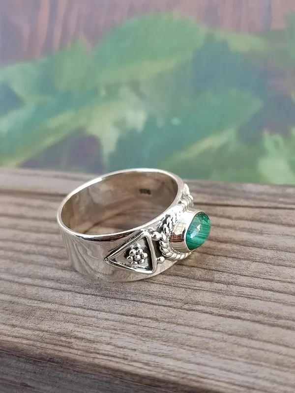 Silver_&_Grey_&_Green_Sterling_Silver_925_Premium_&_Elegant_Minimal_Ring_For_Girls_&_Women