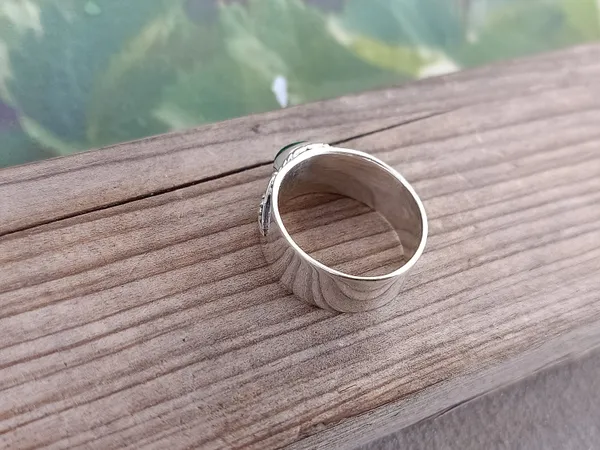 Silver_&_Grey_&_Green_Sterling_Silver_925_Premium_&_Elegant_Minimal_Ring_For_Girls_&_Women