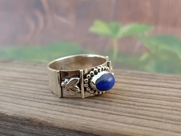 Silver_&_Blue_Sterling_Silver925_Premium_&_Elegant_Handmade_Ring_For_Girls_&_Women