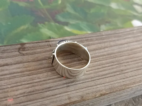 Silver_&_Blue_Sterling_Silver925_Premium_&_Elegant_Handmade_Ring_For_Girls_&_Women