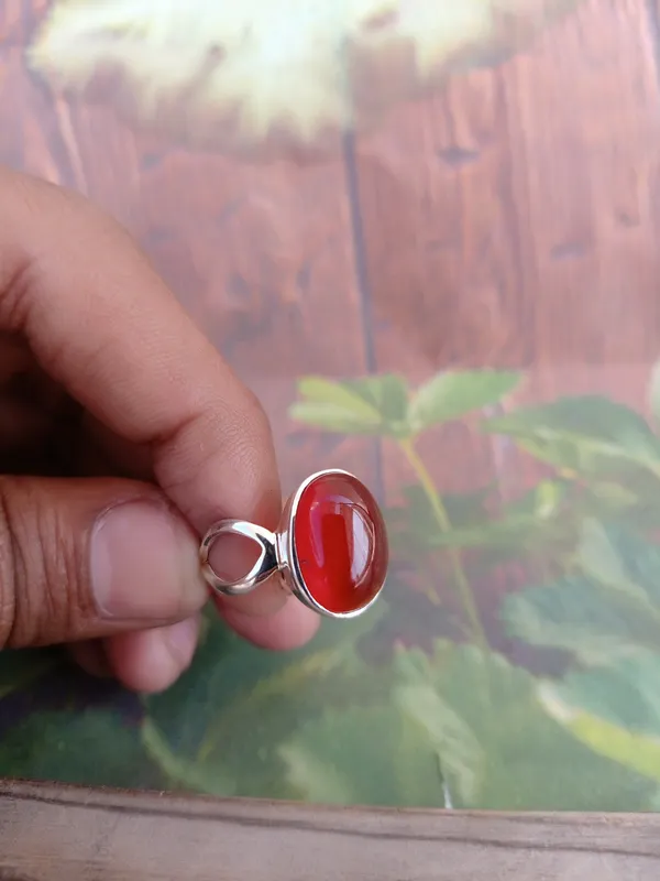 Silver_&_Red_Sterling_Silver_925_Premium_&_Elegant_Boho_Ring_For_Girls_&_Women