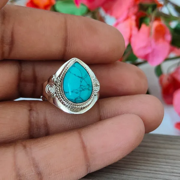 Silver_&_Green_Sterling_Silver_925_Premium_&_Elegant_Boho_Ring_For_Girls_&_Women