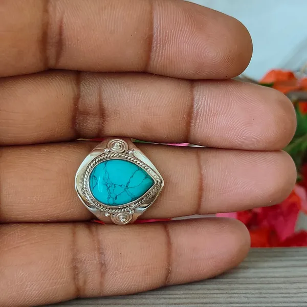 Silver_&_Green_Sterling_Silver_925_Premium_&_Elegant_Boho_Ring_For_Girls_&_Women