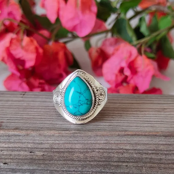 Silver_&_Green_Sterling_Silver_925_Premium_&_Elegant_Boho_Ring_For_Girls_&_Women