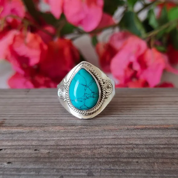 Silver_&_Green_Sterling_Silver_925_Premium_&_Elegant_Boho_Ring_For_Girls_&_Women