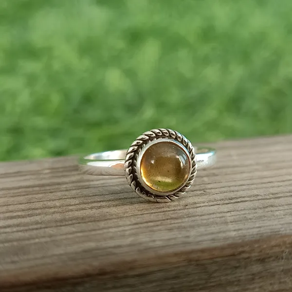 Silver_&_Yellow_Sterling_Silver_925_Premium_&_Elegant_Boho_Ring_For_Girls_&_Women